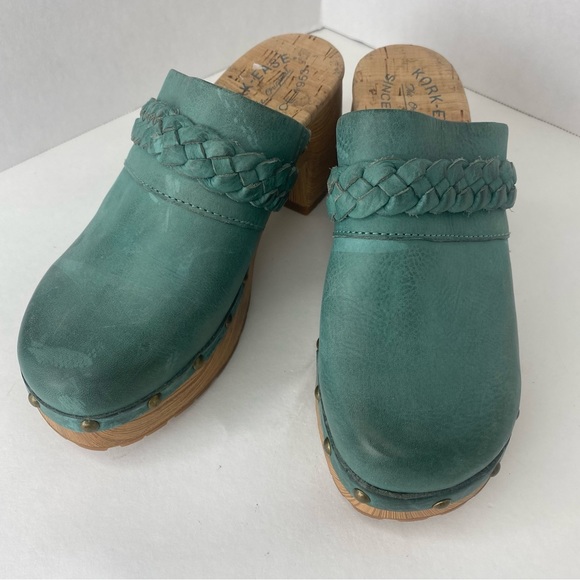 Shoes | New Kirkeasetilly Clog Women Teal Sample A Shoe Size 6 | Poshmark